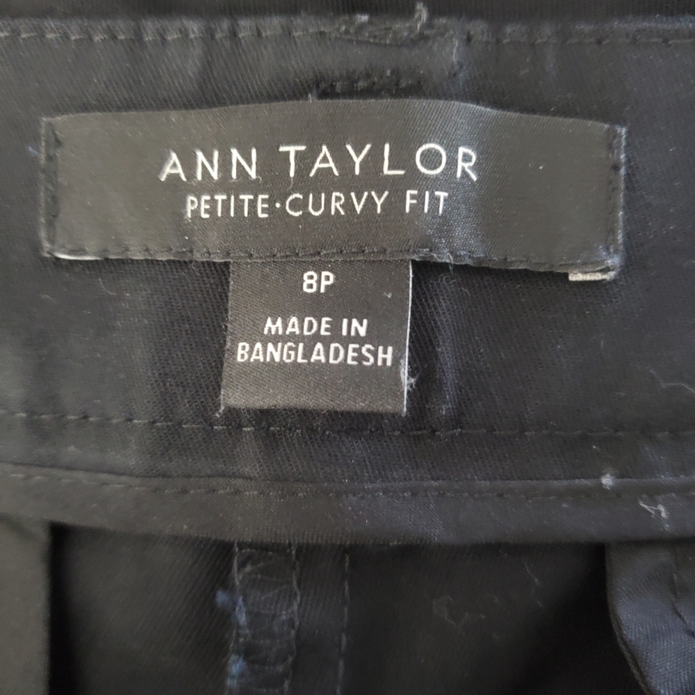 Ann Taylor Loft Black Dress Pants Women's Petite Curvy Fit 8P - Picture 5 of 8